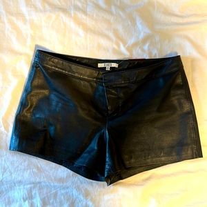 BB Dakota Black Vegan Leather Shorts